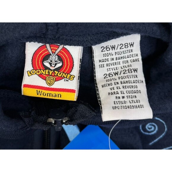 NEW Tweety Bird Hoodie Jacket Women's 26w/28w Fleece Blue Looney Tunes Vintage - Picture 4 of 10